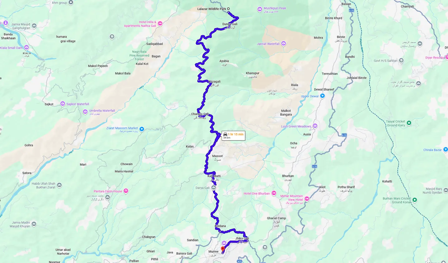 Lalazar park map direction