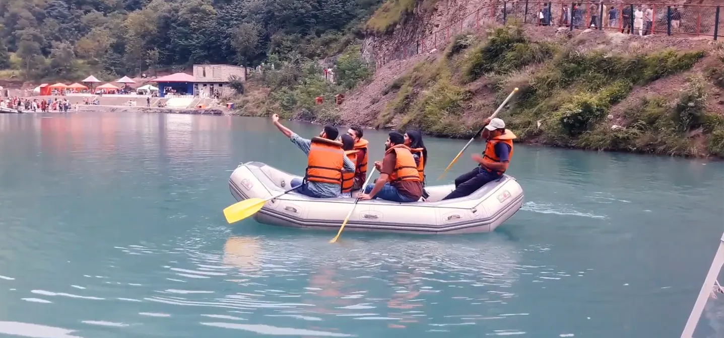 Boating activities at Samundar Katha Lake Nathiagali