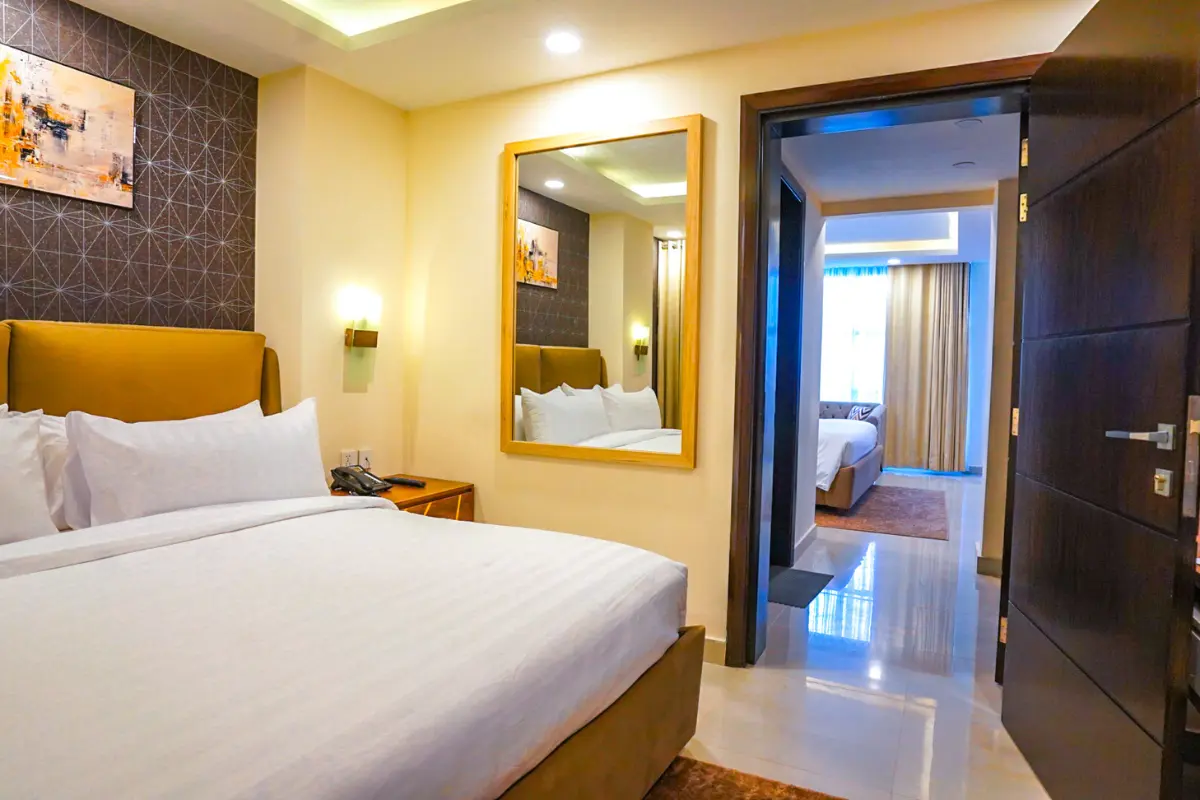 Executive family suite room at Fiora Hotel in Murree